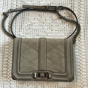 Shoulder purse bag rebecca minkoff grey leather